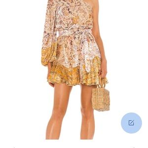 Floral One-Shoulder Dress in Yellow